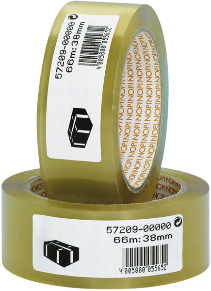 NOPI Ruban adhésif demballage en PVC, 50 mm x 66 m, marron