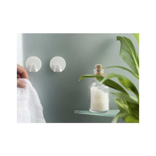 tesa Powerstrips Haken SMALL Rund, weiss