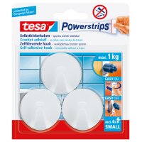 tesa Powerstrips Haken SMALL Rund, weiss