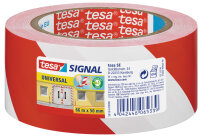 tesa Signal Bande de marquage au sol Premium, rouge / blanc