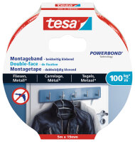 tesa Powerbond Montageband für Fliesen Metall, 19 mm...