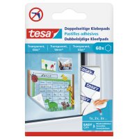 tesa Klebepads, transparent, beidseitig klebend, sechseckig