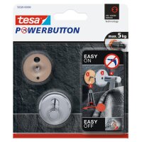 tesa Powerbutton Haken Universal small, chrom