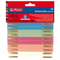herlitz Heftstreifen 34 x 150 mm, RC-Karton, farbig sortiert