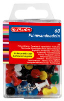 herlitz Pinnwand-Nadeln, farbig sortiert, Inhalt: 60...