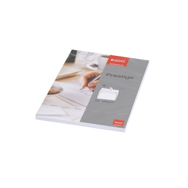 ELCO Briefumschlag Prestige C5 70420.12 120g,weiss,o.Fenster 10 Stk.