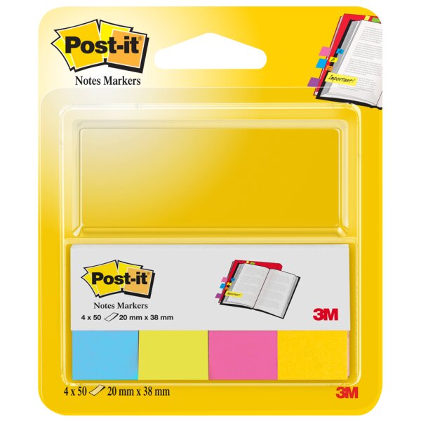 Post-it Haftstreifen Page Marker, Papier, schmal, 6+3 Gratis
