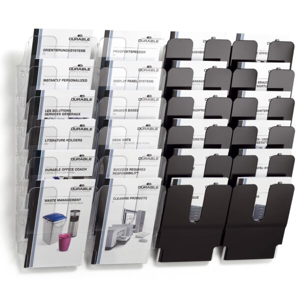 DURABLE Set de porte-brochures mural FLEXIPLUS 6, A4