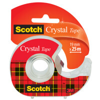 Scotch Ruban adhésif Crystal Clear 600, avec dévidoir