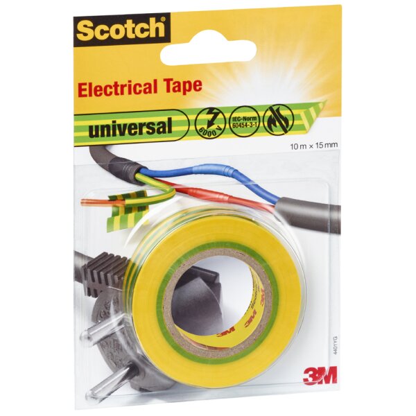 Scotch Ruban isolant universel, 15 mm x 10 mm, noir