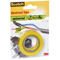 Scotch Ruban isolant universel, 15 mm x 10 m, jaune / vert
