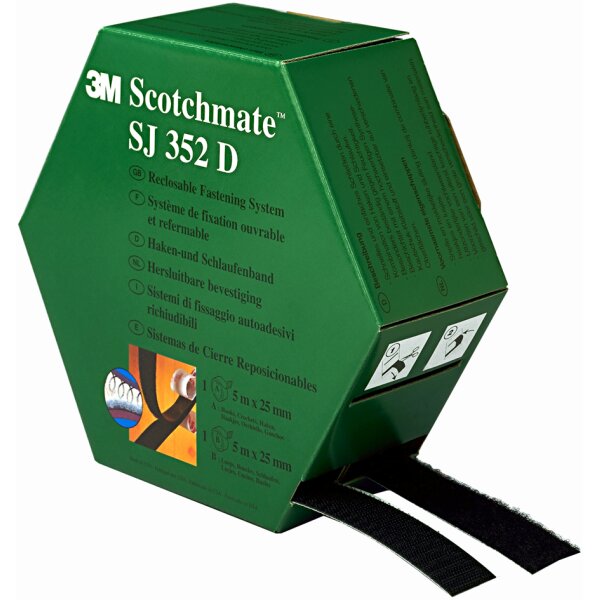 3M Scotchmate Haken- und Schlaufenband, Masse: 25,4 mm x 5 m