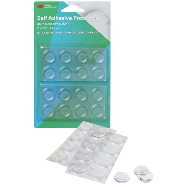 3M Bumpon Lärm- Rutschstopper, transparent, eckig, 12,7 mm