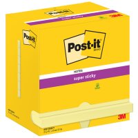 Post-it Bloc-note super sticky notes, 127 x 76 mm, jaune