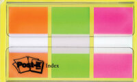 Post-it Haftstreifen Index, 25,4 x 43,2 mm, 3-farbig