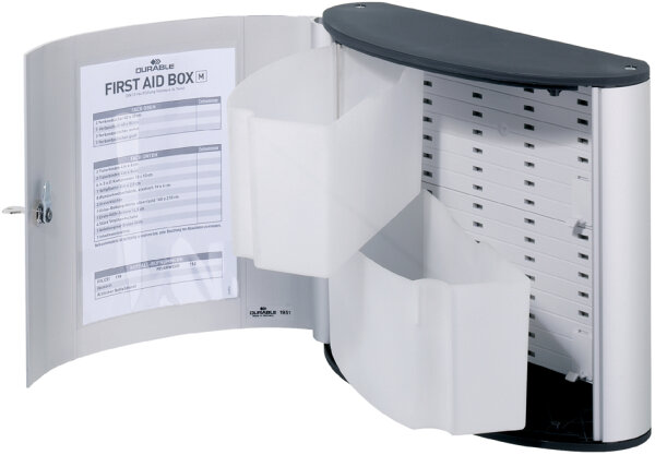 DURABLE FIRST AID BOX M, Design-Erste-Hilfe-Kasten, silber