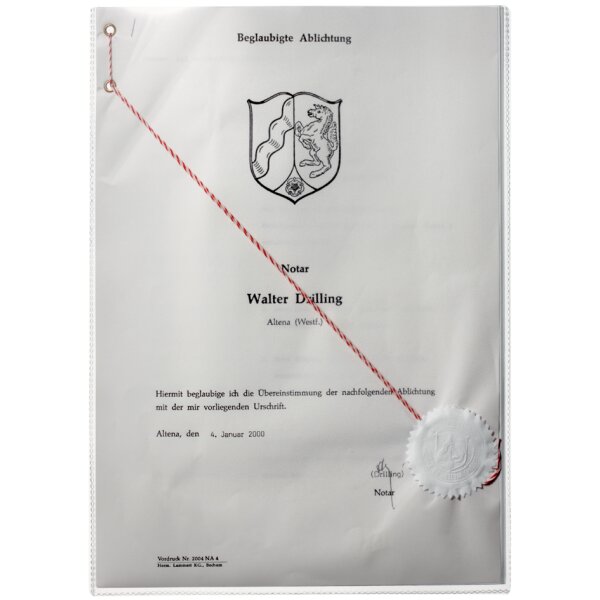 DURABLE Ausweish&uuml;lle, aus PP, DIN A6, transparent