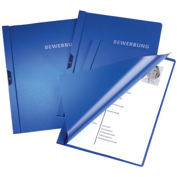 DURABLE Bewerbungsmappe, DIN A4, blau, mit Clip