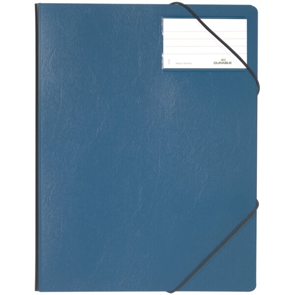DURABLE Eckspanner Premium, DIN A4, Hartfolie, dunkelblau