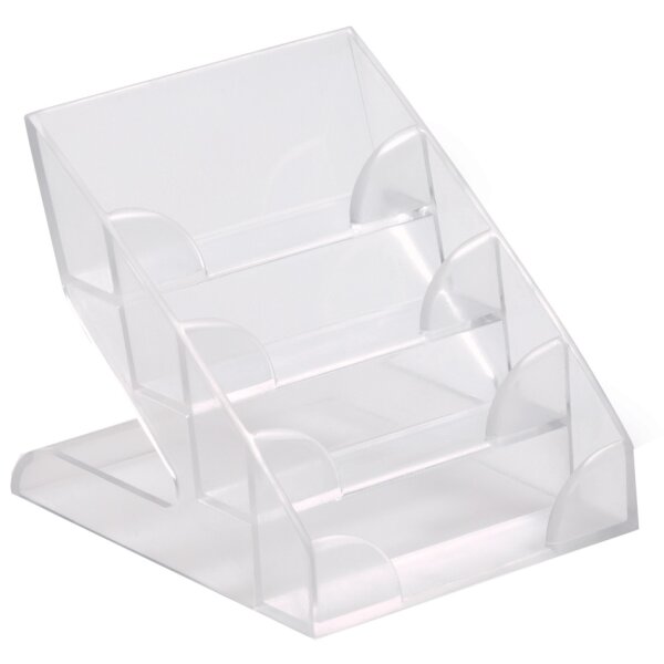 DURABLE Visitenkarten-Aufsteller, Hartplastik, mit 4 Fächern