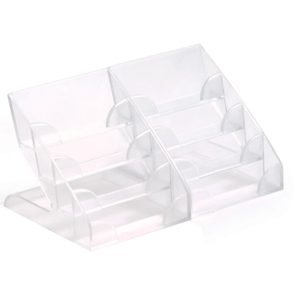 DURABLE Visitenkarten-Aufsteller, Hartplastik, mit 4 Fächern