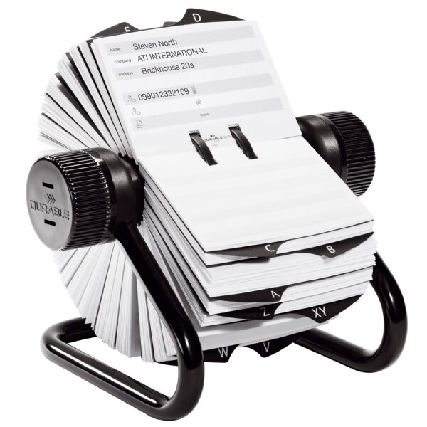 DURABLE Adresskartei TELINDEX, silber