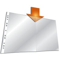 DURABLE Pochette perforée, A3 format paysage, PP,...