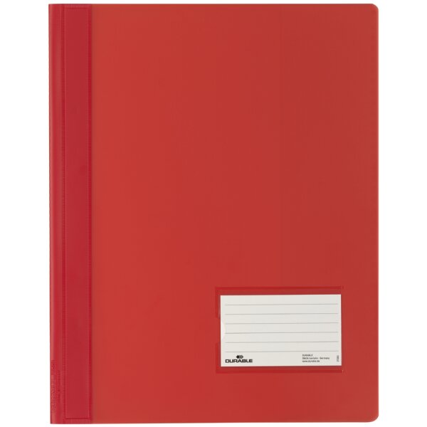 DURABLE Schnellhefter DURALUX, DIN A4, rot-transluzent
