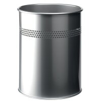 DURABLE Corbeille à papier METALLIQUE, rond, 15...