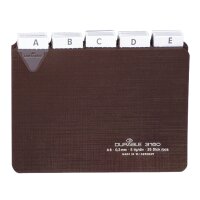 DURABLE Karteiregister, A6 quer, braun, 25-teilig