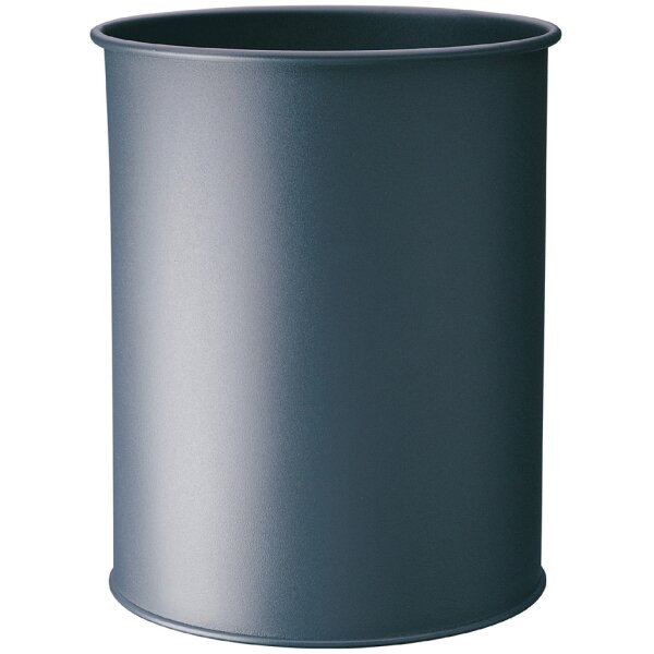 DURABLE Corbeille &agrave; papier, rond, 15 litres, anthracite