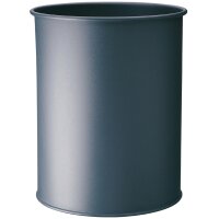 DURABLE Papierkorb METALL, rund, 15 Liter, anthrazit