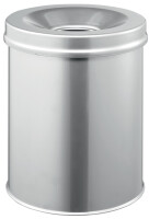 DURABLE Papierkorb SAFE, rund, 15 Liter, metallic silber