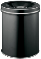 DURABLE Poubelle SAFE, rond, 30 litres, noir