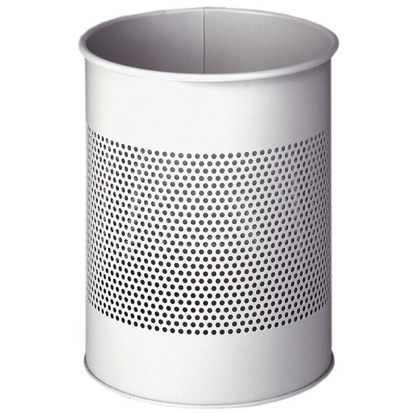 DURABLE Papierkorb METALL, rund, 15 Liter, grau