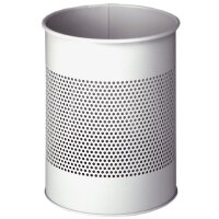 DURABLE Papierkorb METALL, rund, 15 Liter, grau