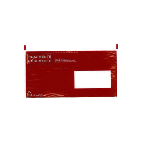 BÜROLINE Dokumententaschen C6/5 306252 schwarz/rot 250 Stück
