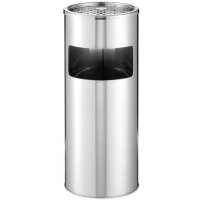 DURABLE Papierkorb EDELSTAHL, mit Ascher, metallic silber