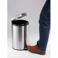 DURABLE Tret-Abfalleimer Metall, rund, 5 Liter, athrazit