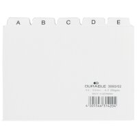 DURABLE Karteiregister A - Z, PP, A6 quer, weiss, 25-teilig