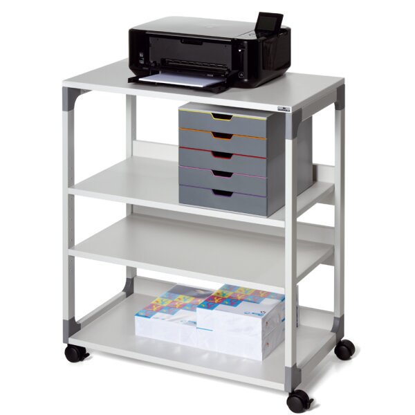 DURABLE Bürowagen SYSTEM Multi Trolley 88, 4 Böden, grau
