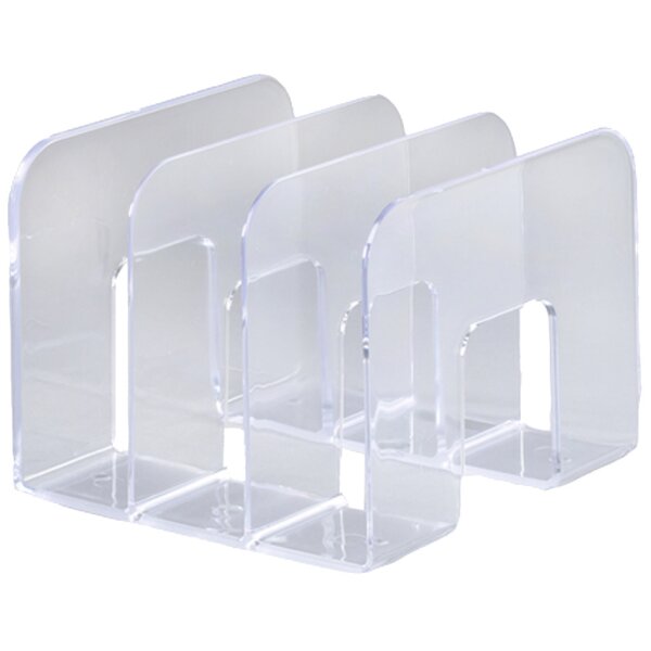 DURABLE Buchstütze TREND, Kunststoff, 3 Fächer, transparent