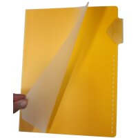 DURABLE Karteikarten-Tasche, DIN A4, mit Rastlochung, gelb