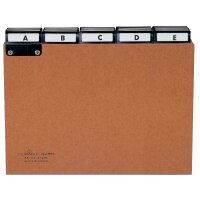 DURABLE Karteiregister A - Z, Pressspan, DIN A5 quer, braun