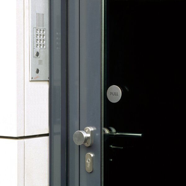DURABLE Piktogramm "Drücken", Durchmesser: 65 mm, silber