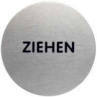DURABLE Piktogramm "Drücken", Durchmesser: 65 mm, silber