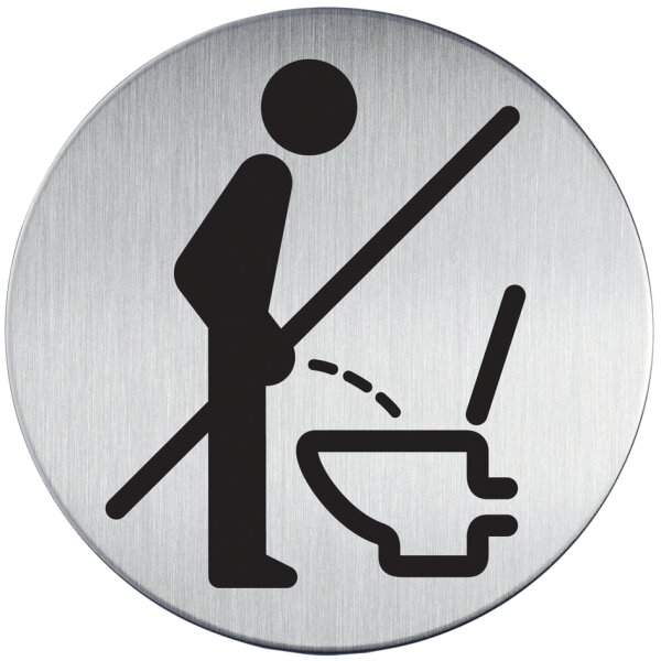 DURABLE Piktogramm "WC-Damen", Durchmesser: 83 mm, silber