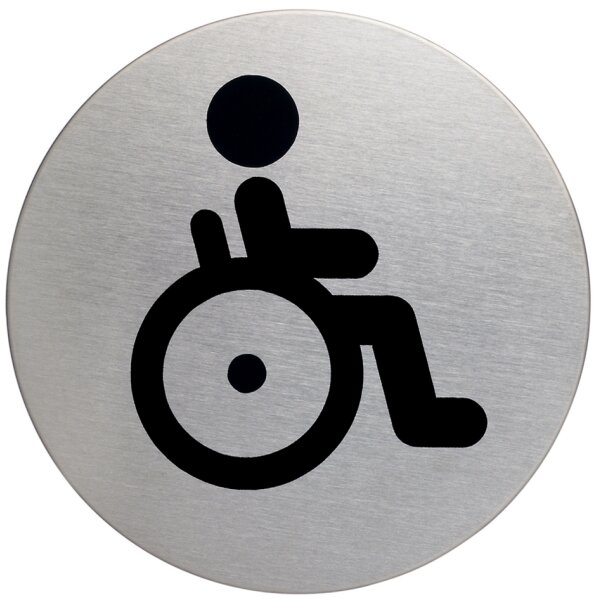 DURABLE Piktogramm "WC-Damen", Durchmesser: 83 mm, silber