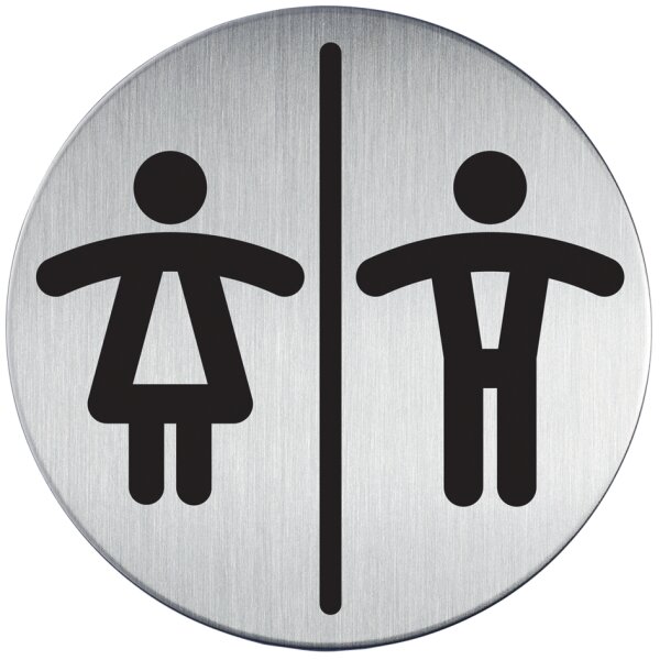 DURABLE Pictogramme WC-Hommes, diamètre: 83 mm, argent