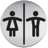 DURABLE Pictogramme WC-Hommes, diamètre: 83 mm, argent